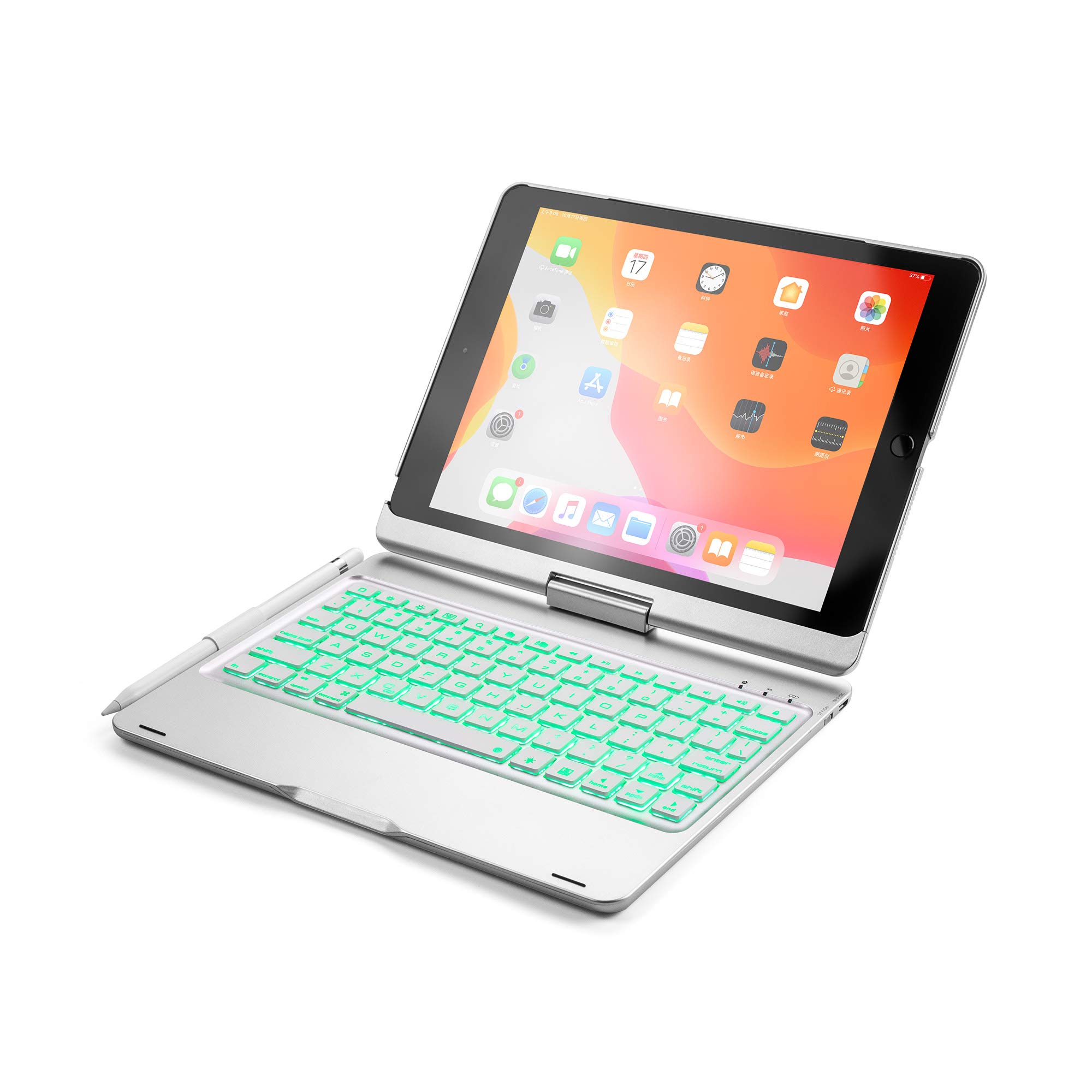 Amazon.co.jp: 【PCATEC】 iPad 10.2キーボードケース 360度回転機能 7